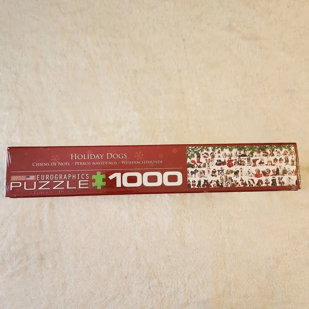 New Sealed 1,000 Piece Eurographics Holiday Dogs Jigsaw Puzzle